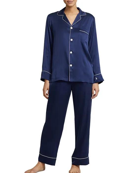 Laurel Stretch Silk Long Sleeve Pajama Set