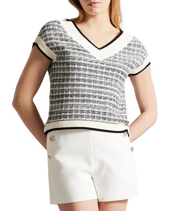 Lauryin Checked Sweater Vest