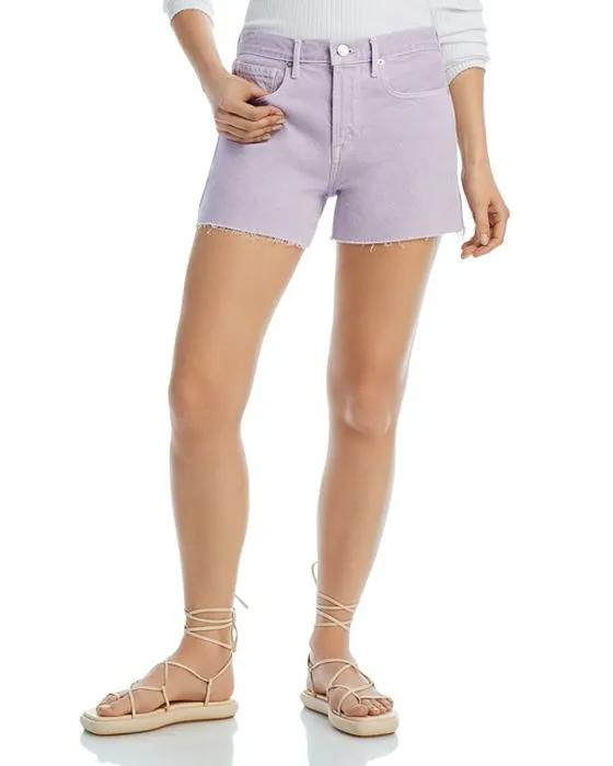 Le Brigette Denim Shorts in Washed Lilac