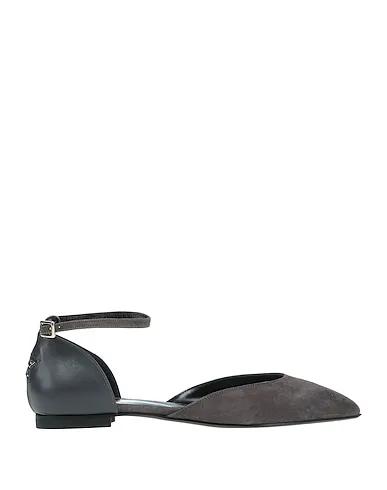 Lead Leather Ballet flats