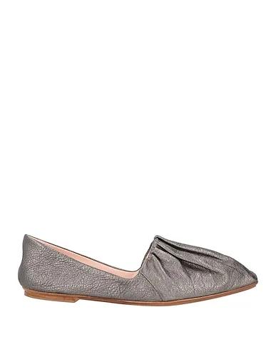 Lead Leather Ballet flats