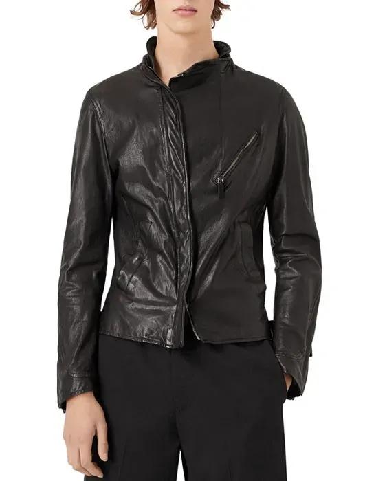 Leather Blouson Jacket