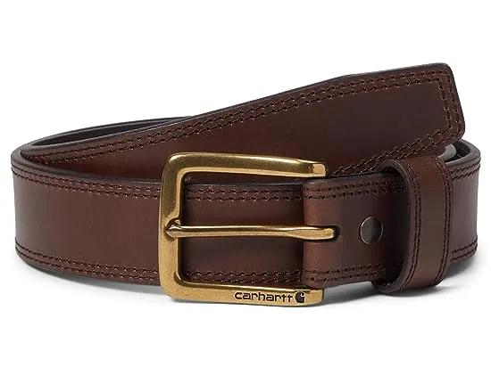 Leather Engraved Buckle Belt