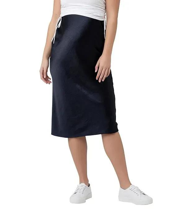 Lexie Satin Midi Skirt