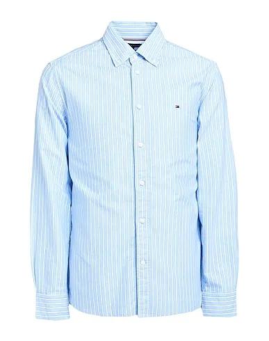 Light blue Canvas Striped shirt