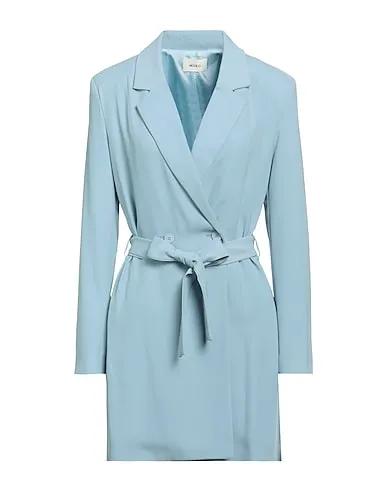 Light blue Cotton twill Blazer dress