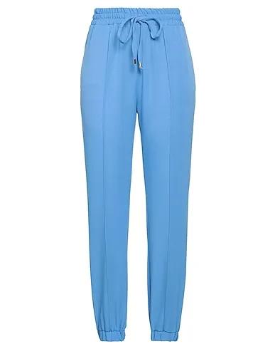 Light blue Cotton twill Casual pants