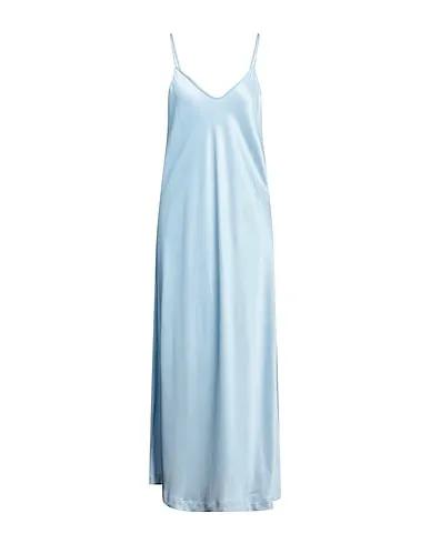 Light blue Cotton twill Long dress