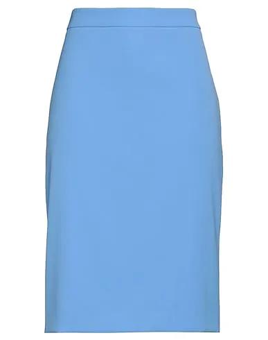 Light blue Crêpe Midi skirt
