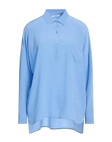 Light blue Crêpe Silk shirts & blouses