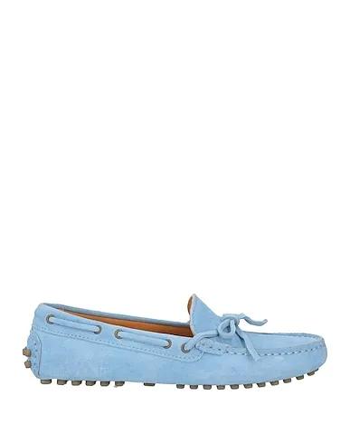Light blue Leather Loafers