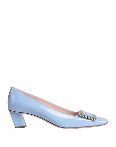 Light blue Leather Pump
