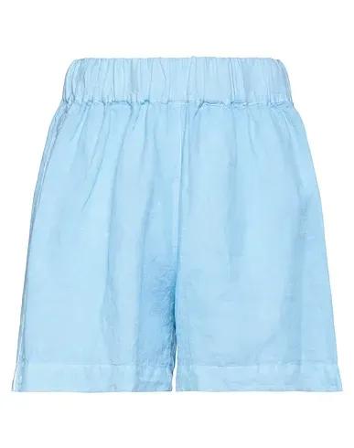 Light blue Plain weave Shorts & Bermuda