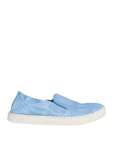 Light blue Plain weave Sneakers