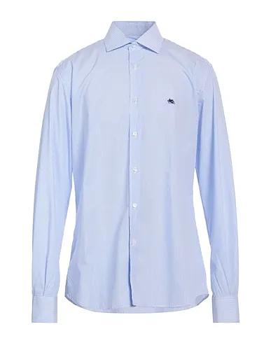 Light blue Plain weave Striped shirt