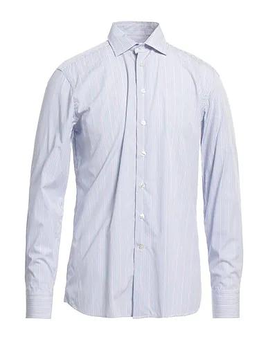 Light blue Plain weave Striped shirt
