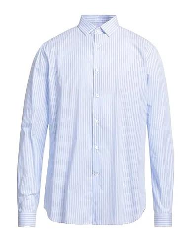 Light blue Plain weave Striped shirt