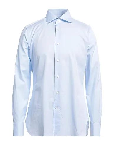 Light blue Poplin Checked shirt