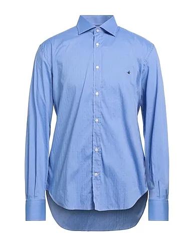 Light blue Poplin Patterned shirt