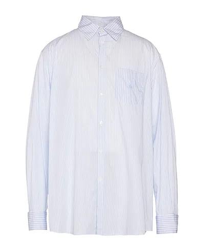Light blue Poplin Striped shirt