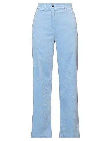 Light blue Velvet Casual pants