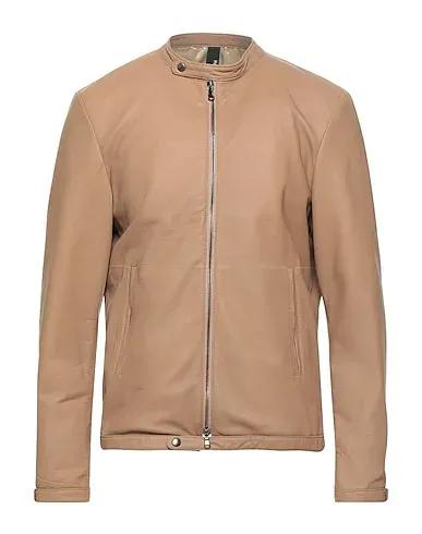 Light brown Leather Biker jacket