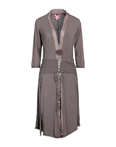 Light brown Boiled wool Midi dress