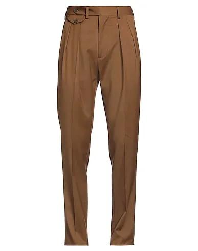 Light brown Cool wool Casual pants