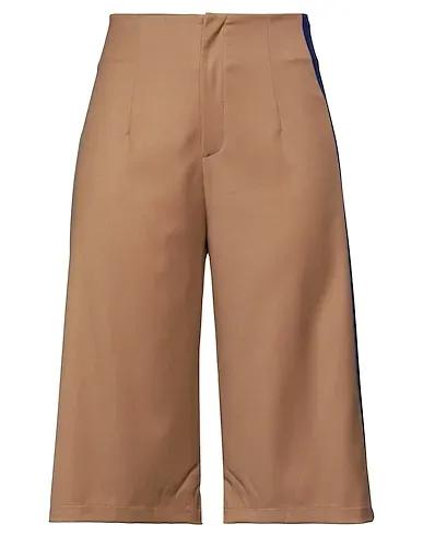 Light brown Gabardine Cropped pants & culottes