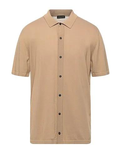 Light brown Knitted Solid color shirt