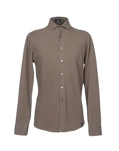 Light brown Piqué Solid color shirt