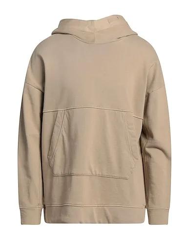Light brown Plain weave Hooded sweatshirt