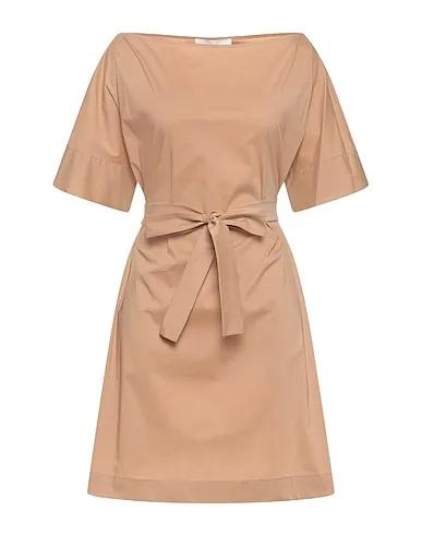 Light brown Poplin Short dress