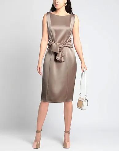 Light brown Satin Short dress
