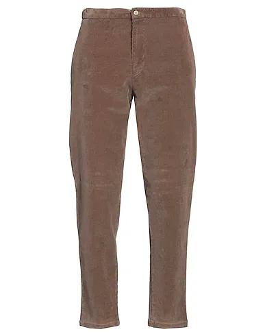 Light brown Velvet Casual pants