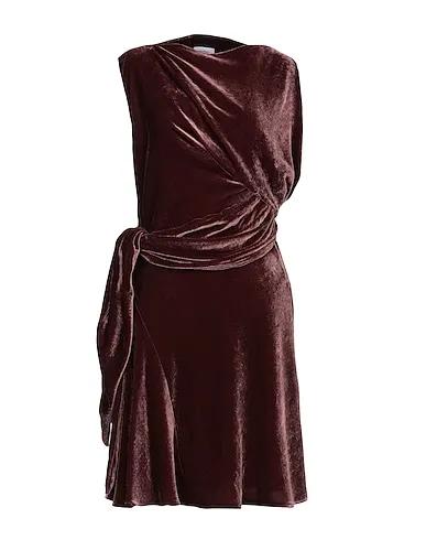Light brown Velvet Midi dress