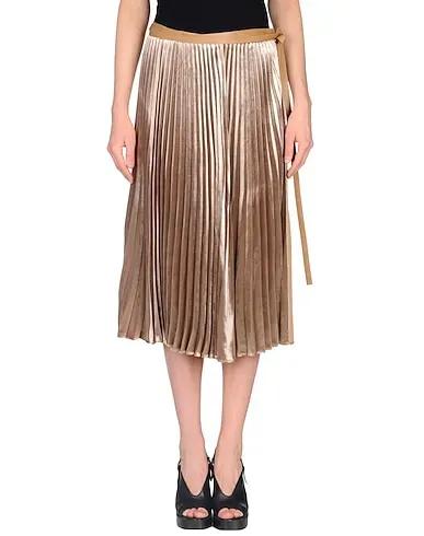 Light brown Velvet Midi skirt