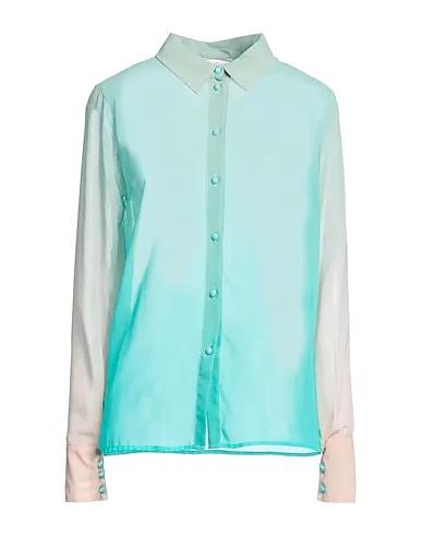 Light green Chiffon Patterned shirts & blouses