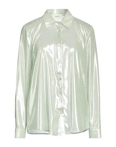 Light green Chiffon Solid color shirts & blouses