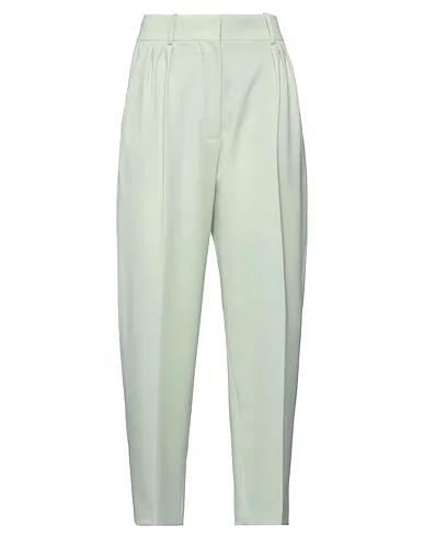 Light green Cotton twill Casual pants
