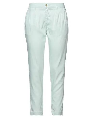 Light green Cotton twill Casual pants