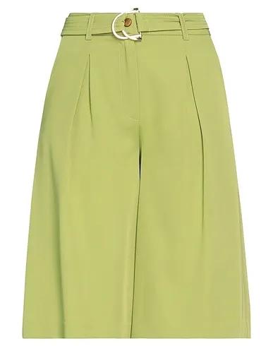 Light green Cotton twill Shorts & Bermuda
