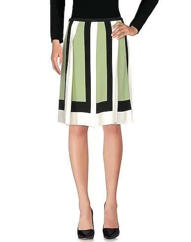 Light green Crêpe Midi skirt