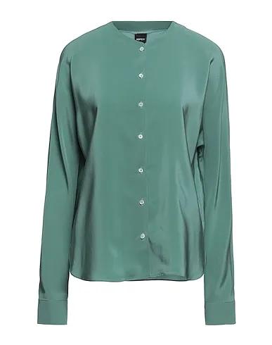 Light green Crêpe Silk shirts & blouses