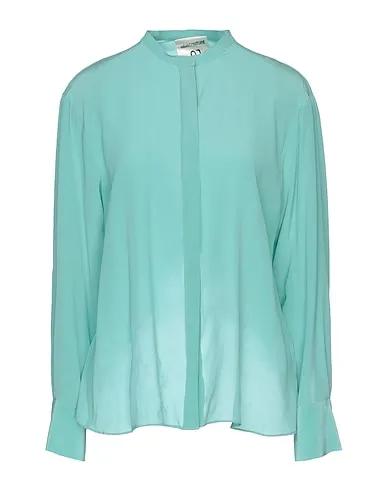 Light green Crêpe Solid color shirts & blouses