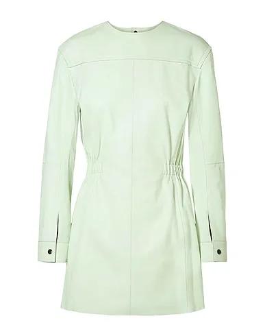 Light green Leather Office dress