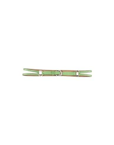 Light green Leather Thin belt