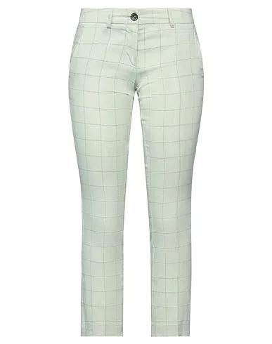 Light green Plain weave Casual pants