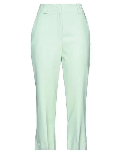 Light green Plain weave Cropped pants & culottes