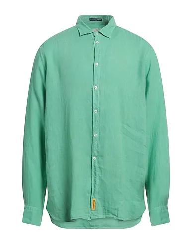 Light green Plain weave Linen shirt